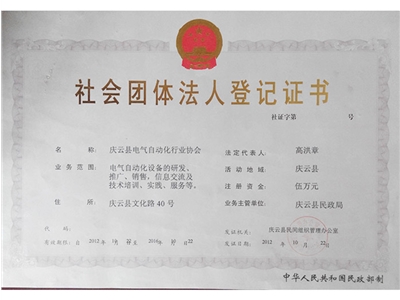 電氣自動(dòng)化行業(yè)協(xié)會(huì)正本